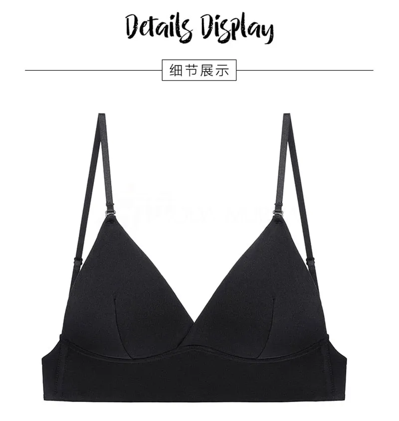 3 Style Wireless Underwear U-Shape Big Backless Gather Push Up Lingerie Seamless Bralette Bra