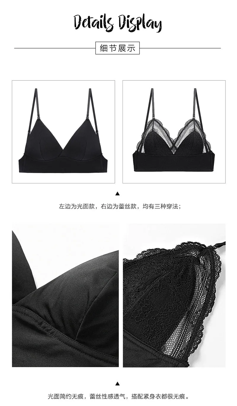 3 Style Wireless Underwear U-Shape Big Backless Gather Push Up Lingerie Seamless Bralette Bra