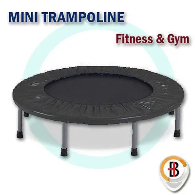 36" Mini Trampoline Jogger Rebounder Home Gym Workout Fitness Black