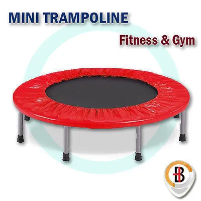 38" Mini Trampoline Jogger Rebounder Home Gym Workout Fitness Red