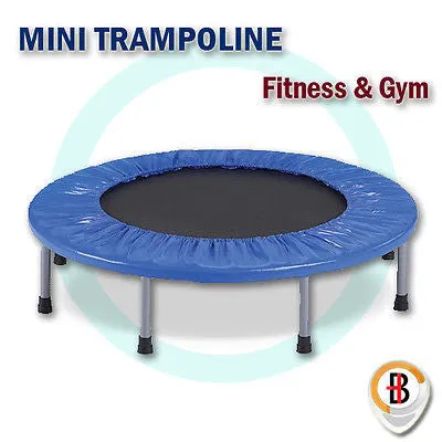 40" Mini Trampoline Jogger Rebounder Home Gym Workout Fitness Blue