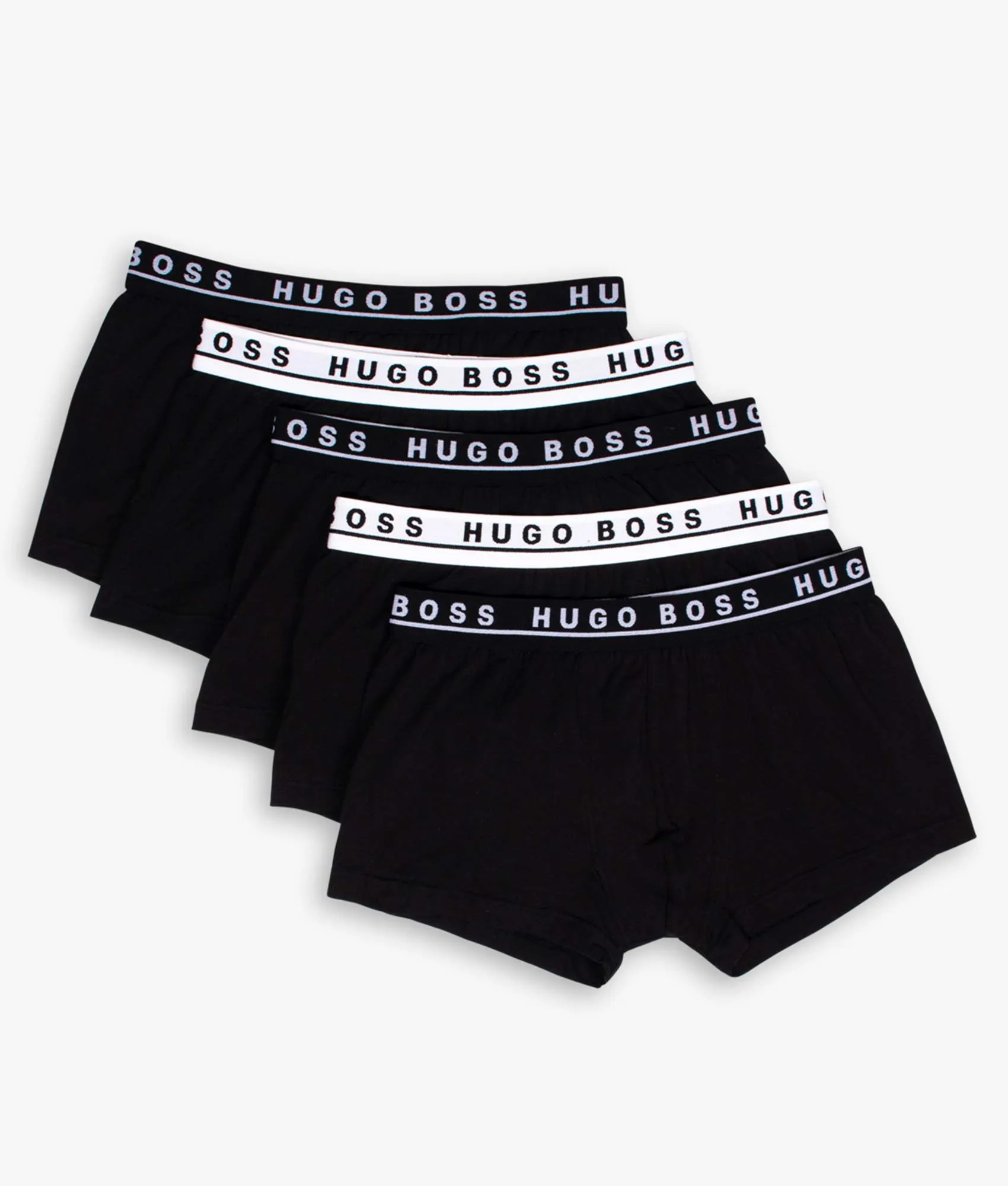 5 Pack Of Stretch Logo Waistband Trunks