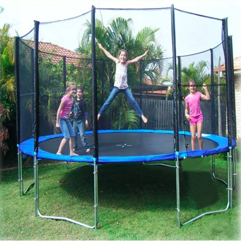 AirBounce Adventure Trampoline with Net and Stair | 12 Feet