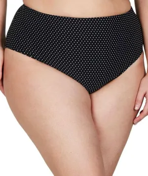 Artesands Polka Rococo Hi Leg High Waist Swim Brief - Black