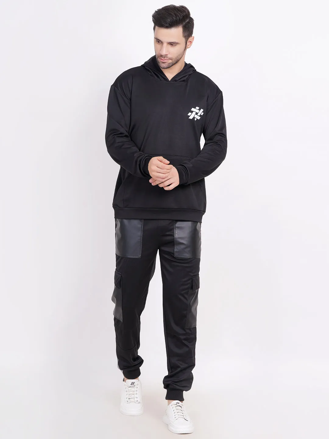 black oversized hoodie