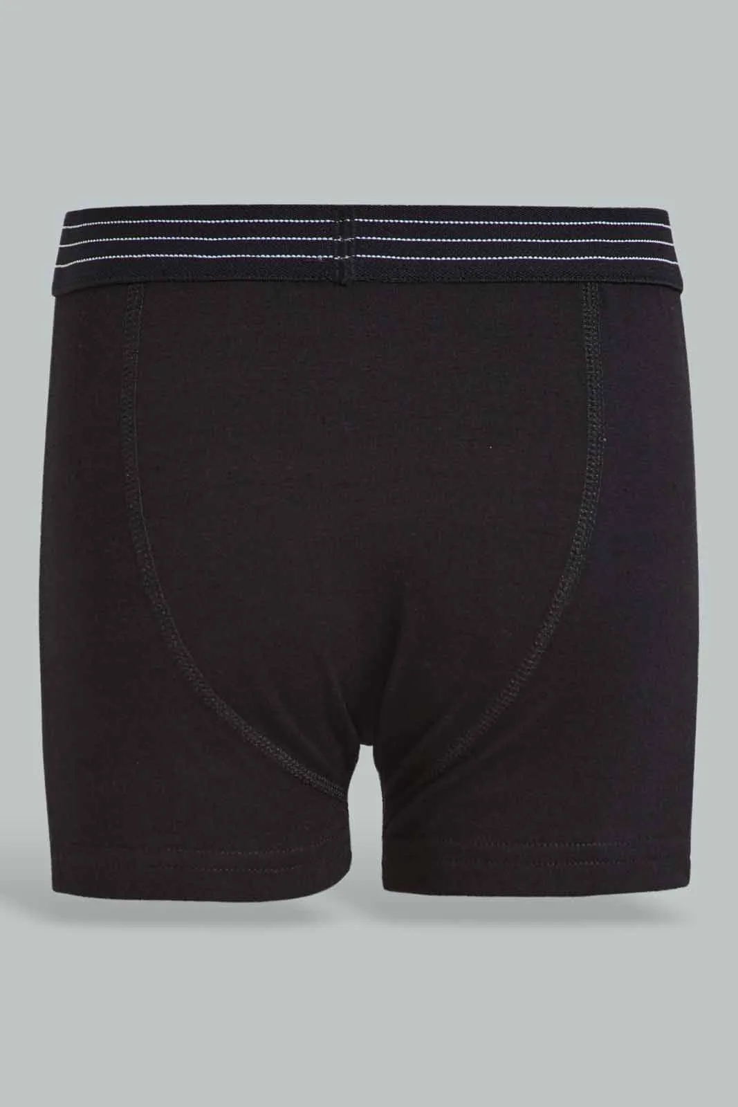 Black Plain Boxer For Boys (Pack of 3)