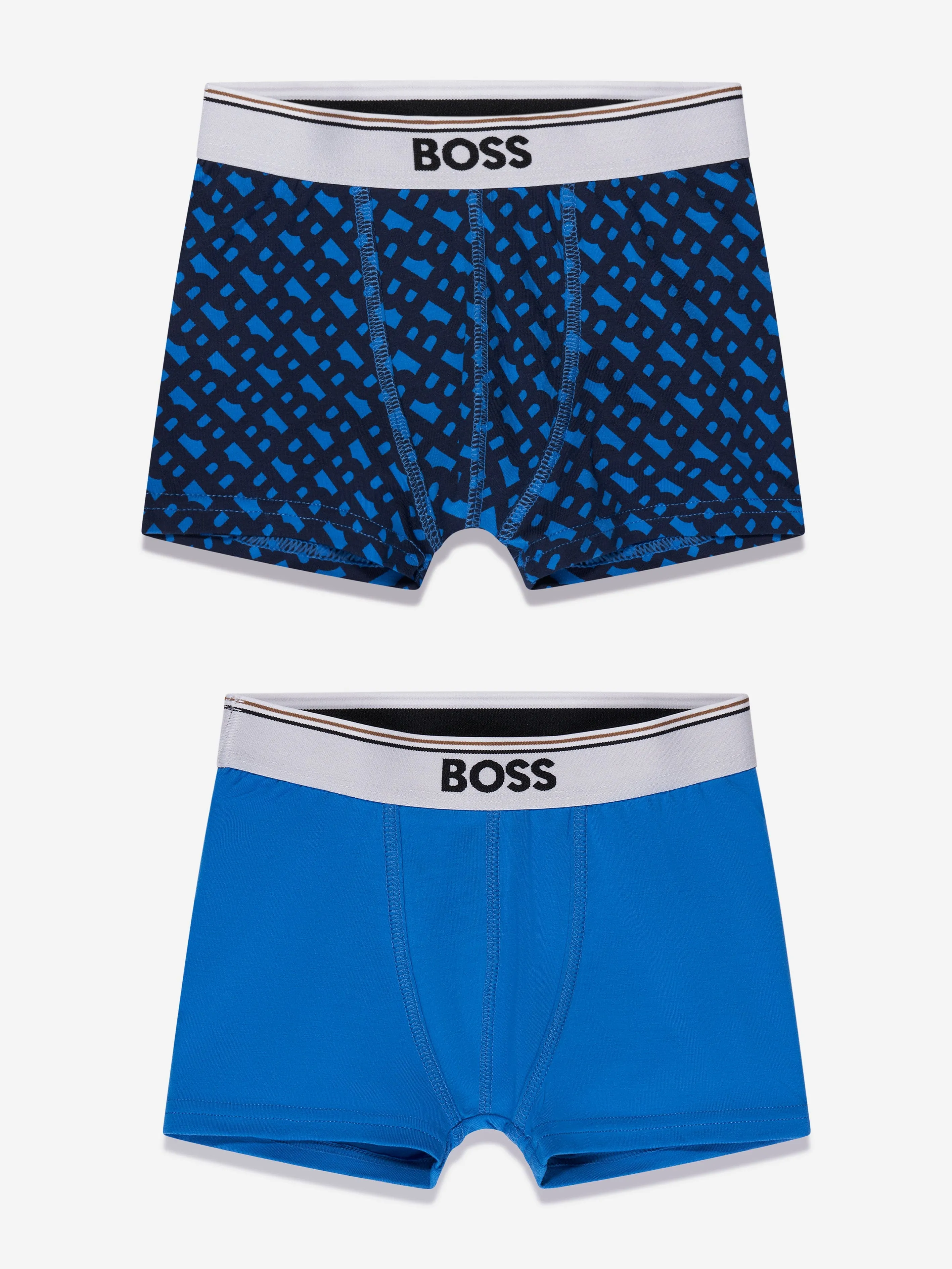 BOSS Boys 2 Pack Boxer Shorts Set in Blue