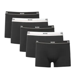 BOSS Trunk 5P Essential Underwear in Black