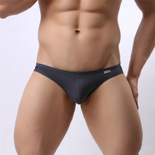 BRAVE PERSON Men's Sexy Briefs Nylon Gay Underwear Men Exposed Buttocks Underwear Briefs Soft Comfortable Jockstrap B1147