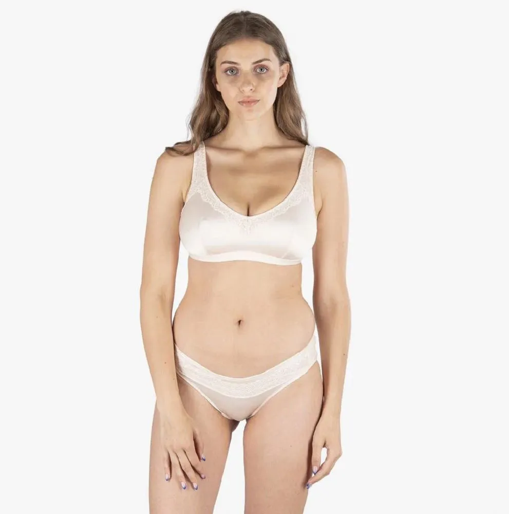 Champagne Bikini Briefs - Organic Cotton & Silk