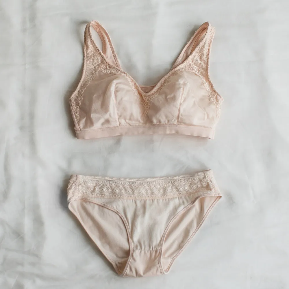 Champagne Bikini Briefs - Organic Cotton & Silk