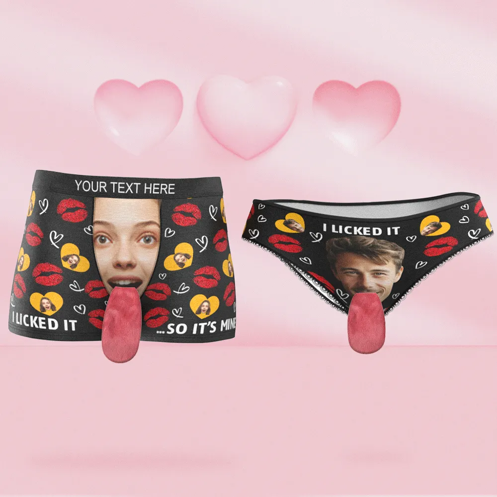 Custom Face Underwear Personalised Magnetic Tongue Underwear Valentine's Gifts for Couple