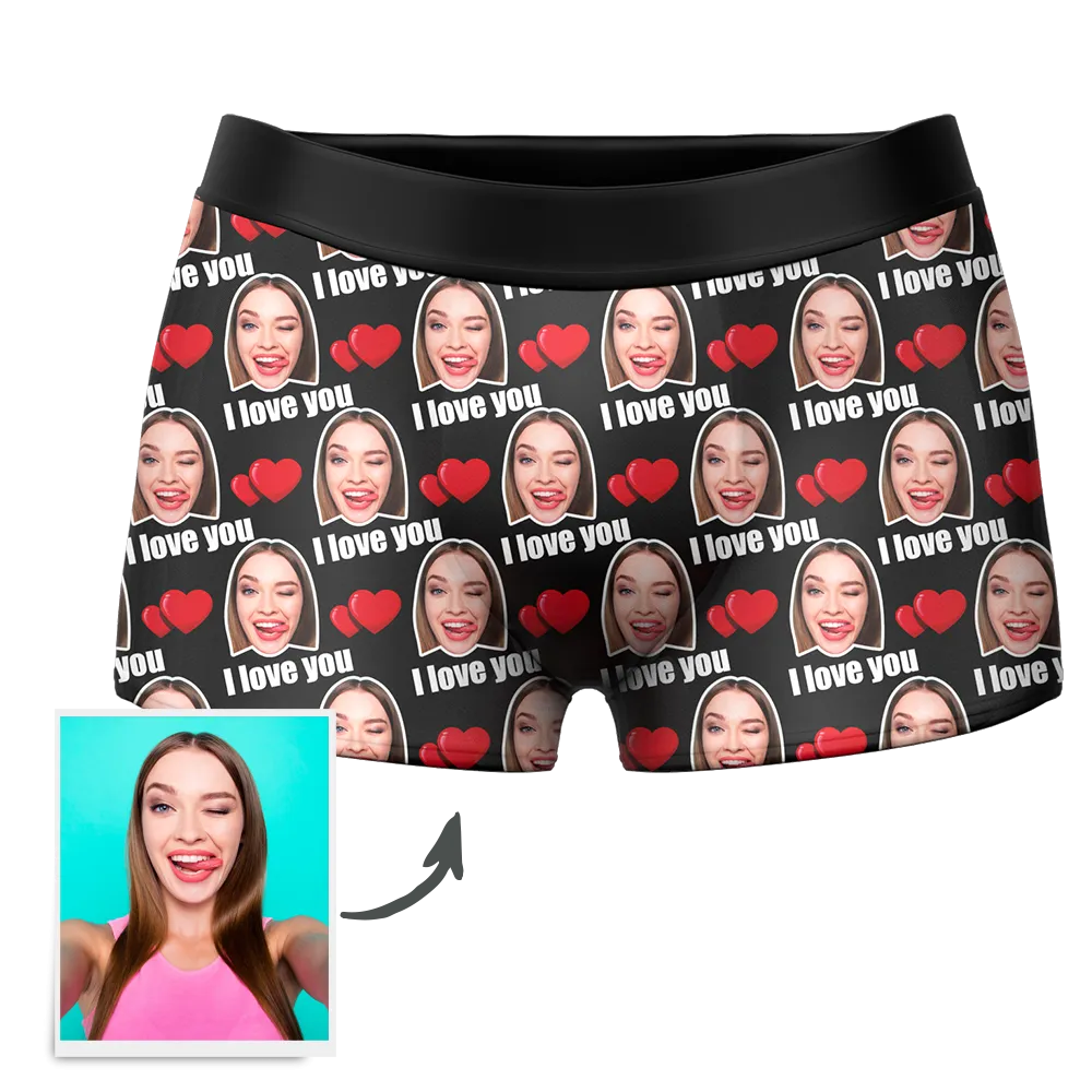 Customized Men's Boxer Custom Love Boxer Shorts 3D Online Preview