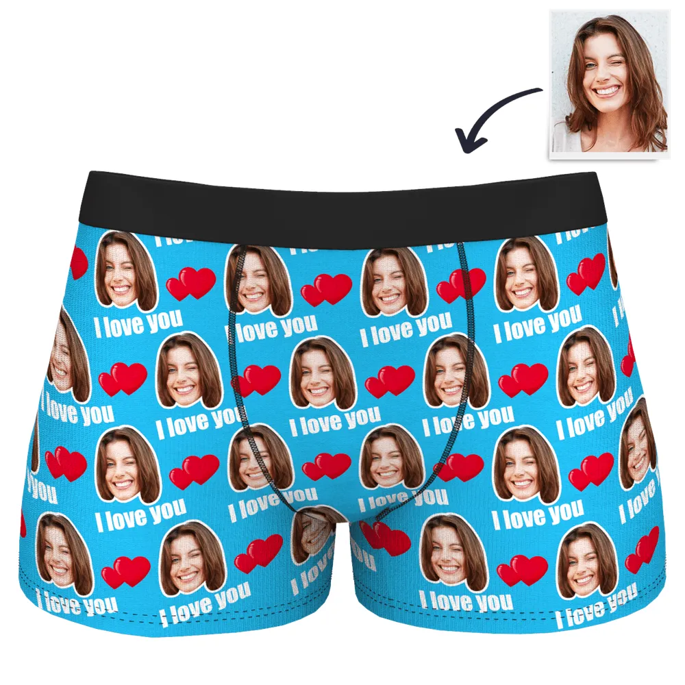 Customized Men's Boxer Custom Love Boxer Shorts 3D Online Preview