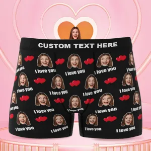 Customized Men's Boxer Custom Love Boxer Shorts 3D Online Preview