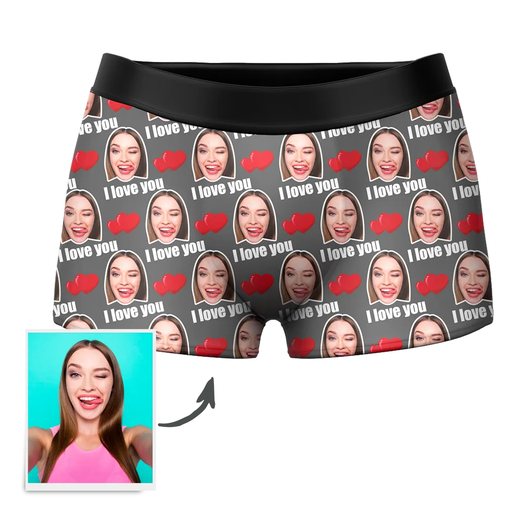 Customized Men's Boxer Custom Love Boxer Shorts 3D Online Preview