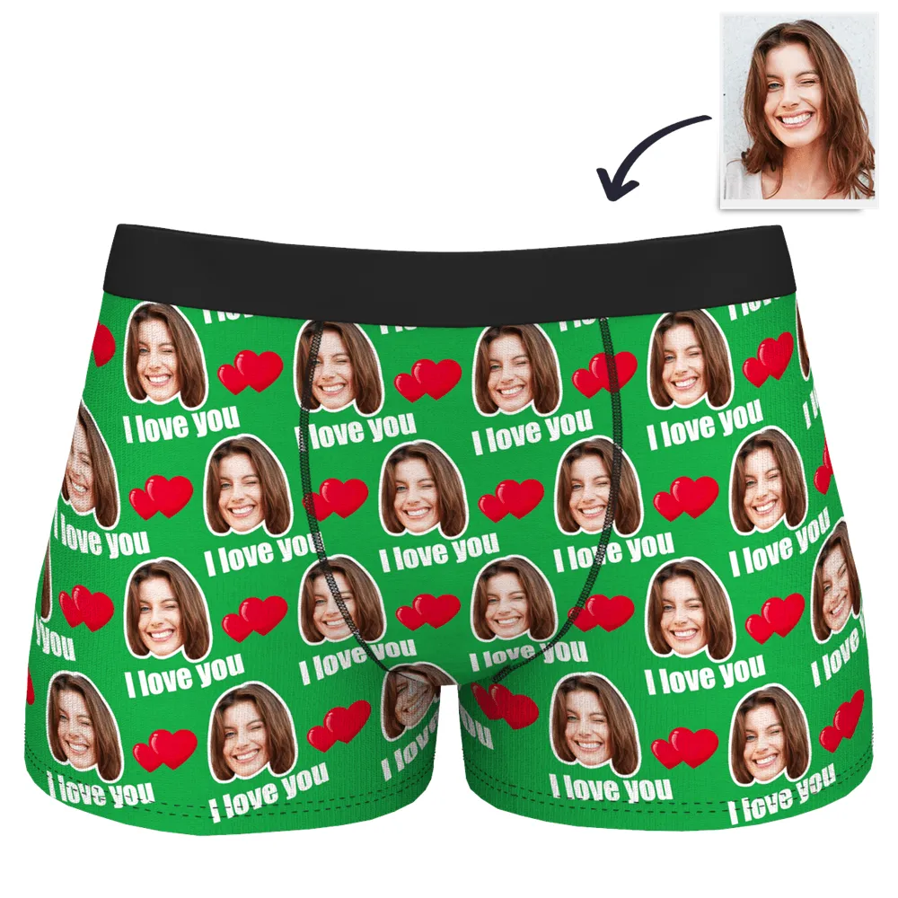 Customized Men's Boxer Custom Love Boxer Shorts 3D Online Preview