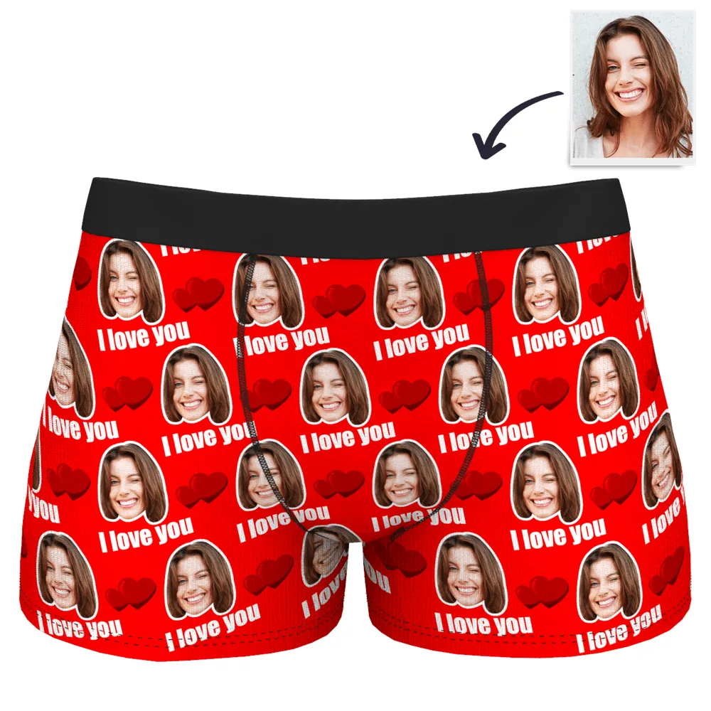 Customized Men's Boxer Custom Love Boxer Shorts 3D Online Preview