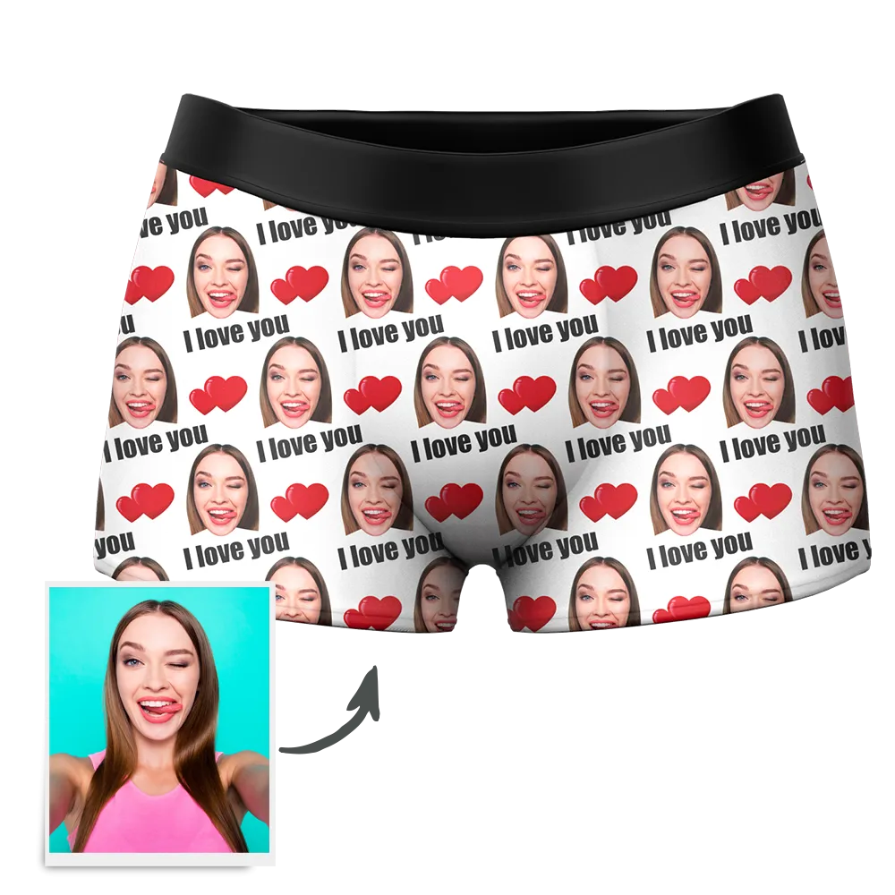 Customized Men's Boxer Custom Love Boxer Shorts 3D Online Preview