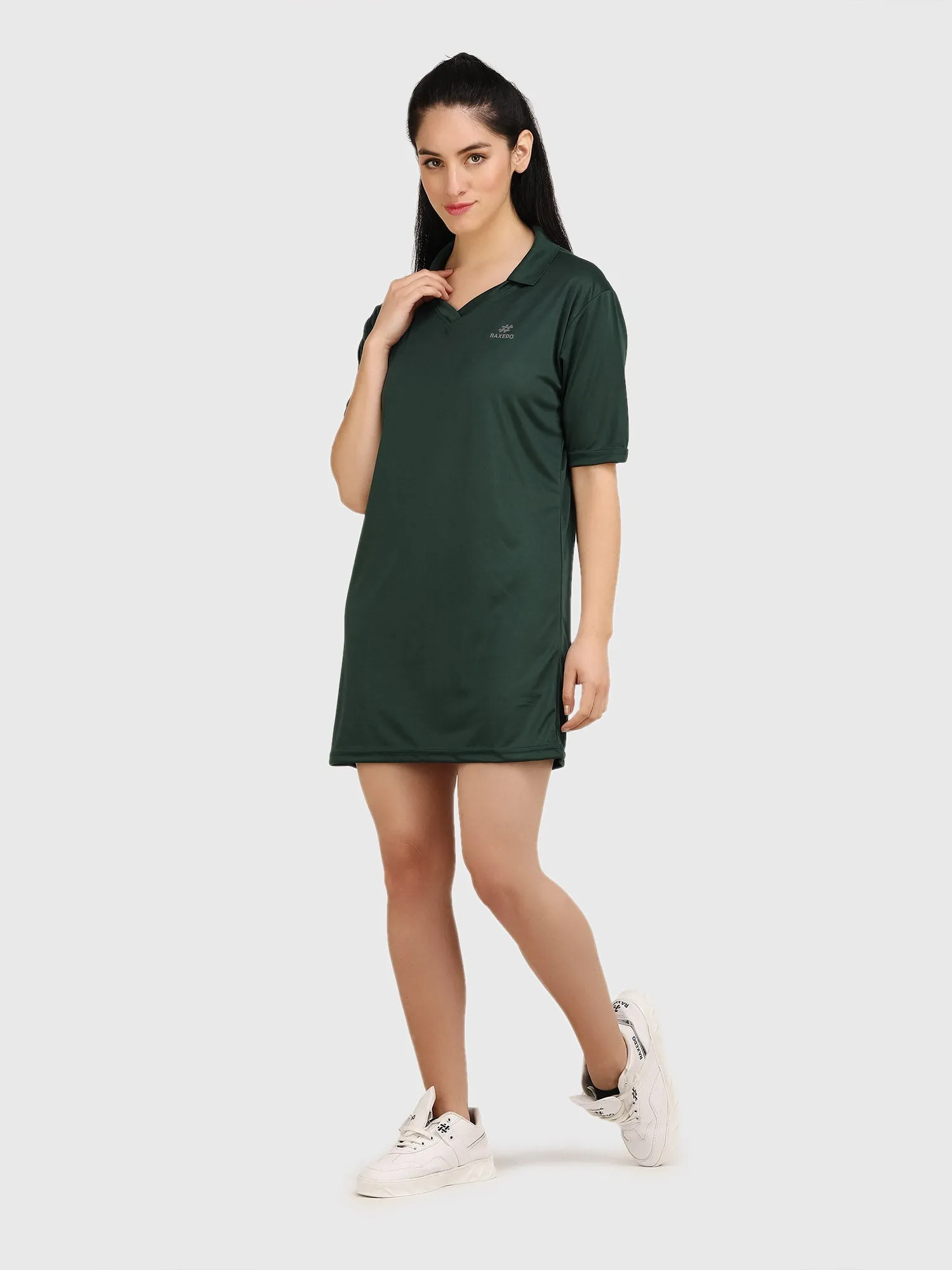 Dark green oversized sweatshirt dress