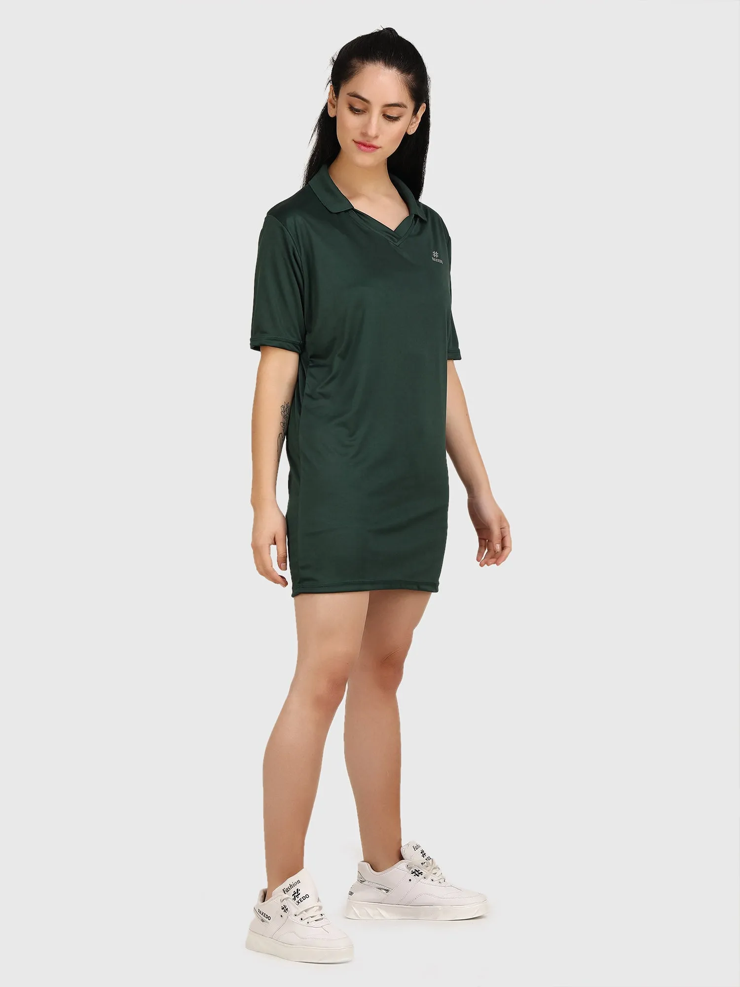 Dark green oversized sweatshirt dress