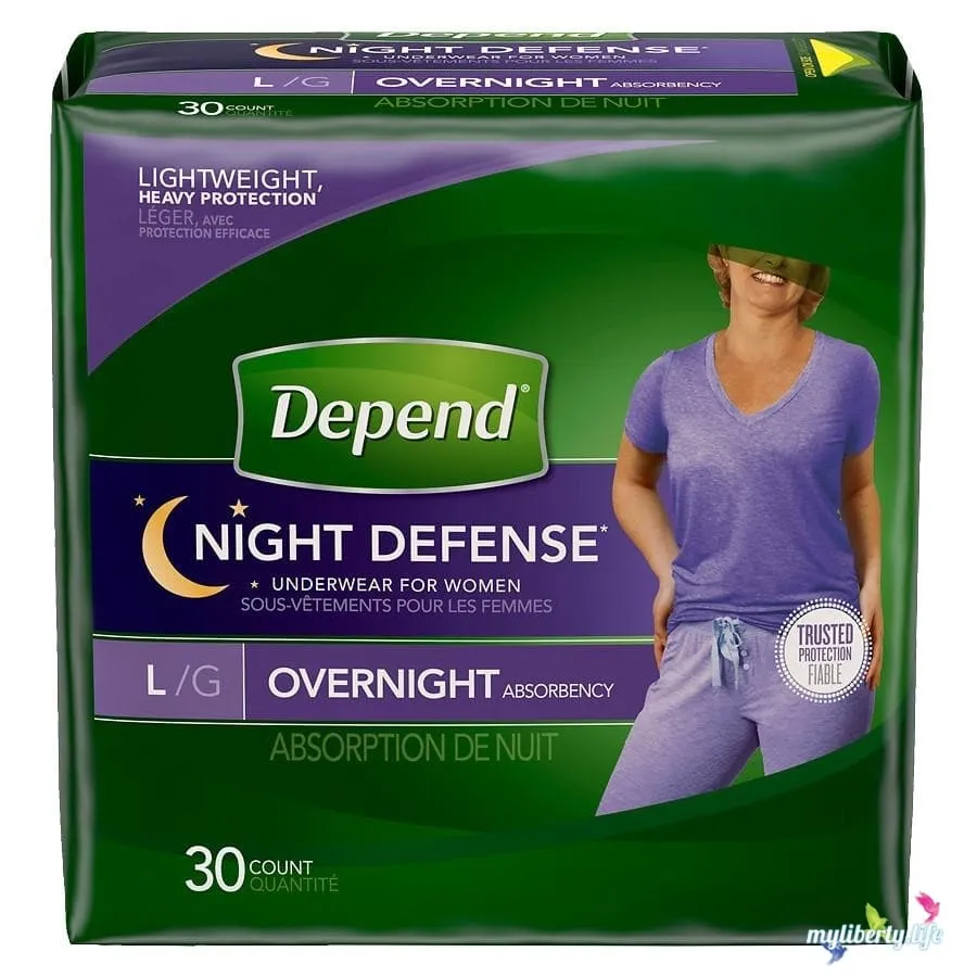 Depends Night Defense Underwear for Women