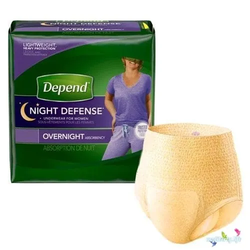 Depends Night Defense Underwear for Women