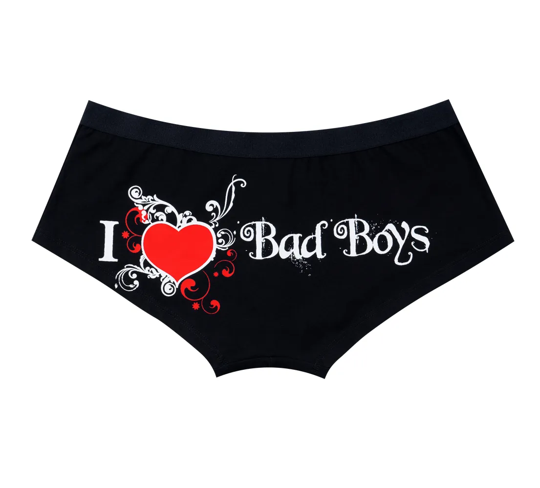 Dream Apparel I LOVE BAD BOYS Men's Underwear Boxer Low Rise Brief Underpants Shorts