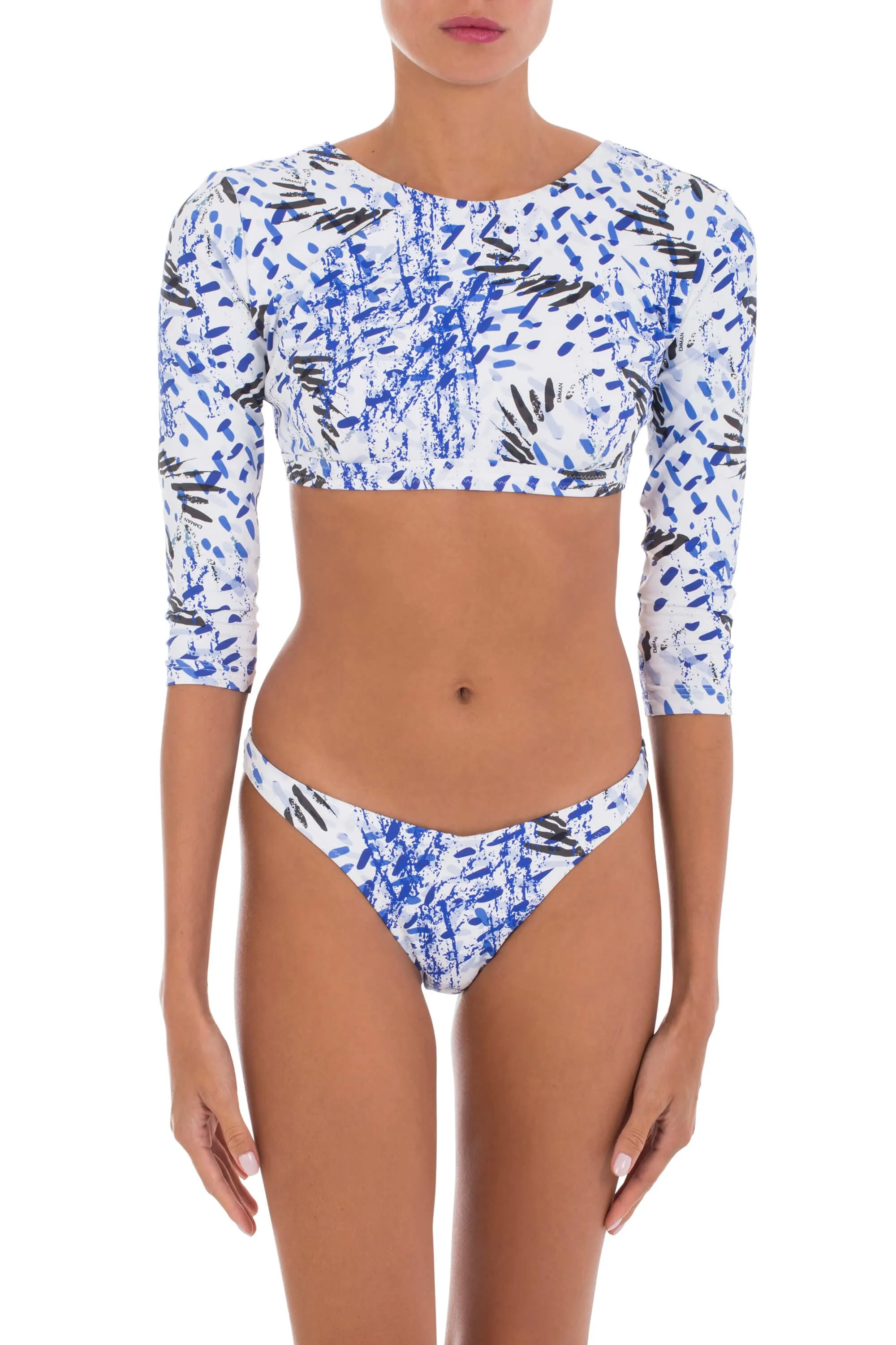 Ella Long Sleeve Bikini Splash White/Blue