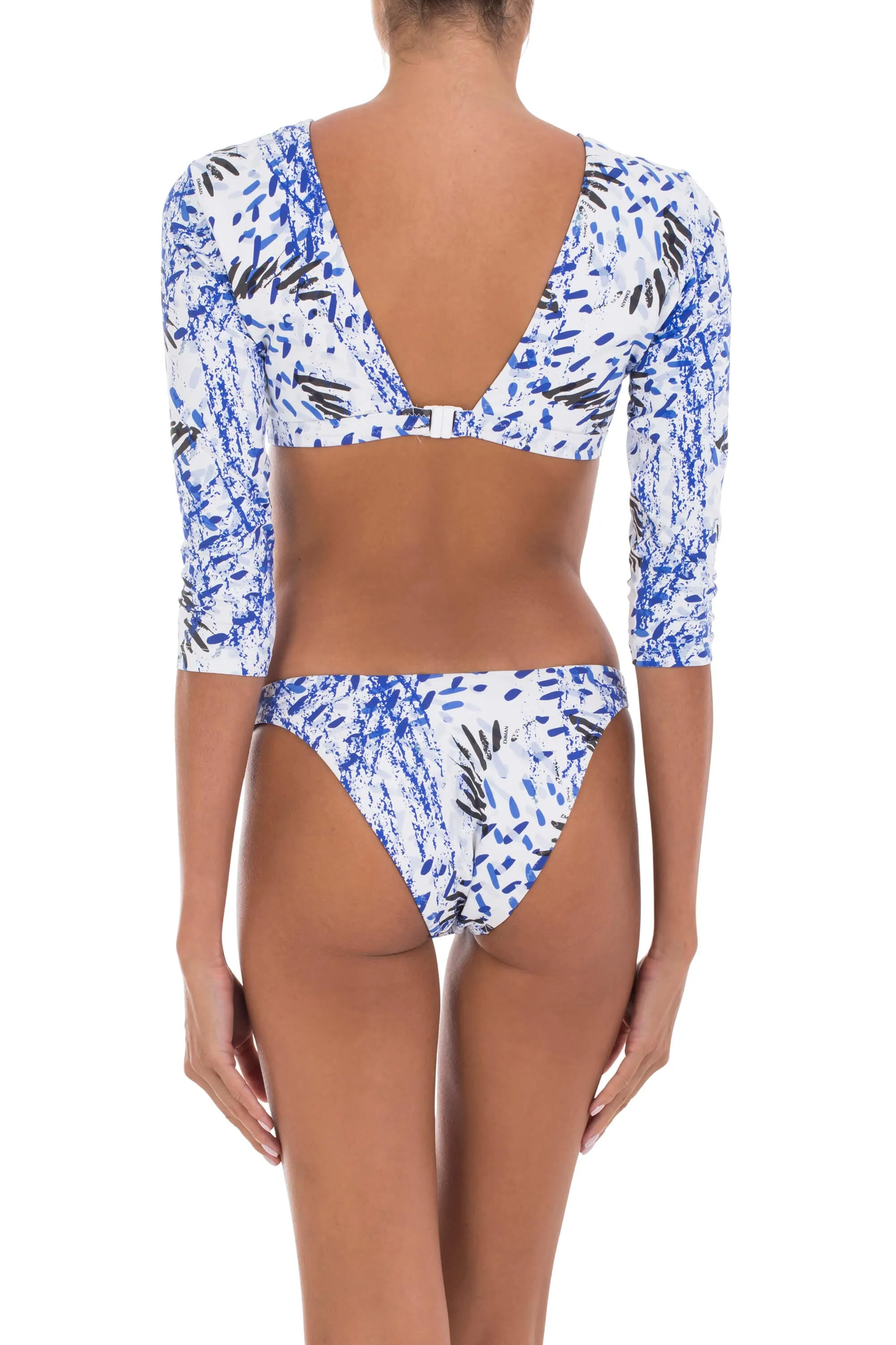 Ella Long Sleeve Bikini Splash White/Blue