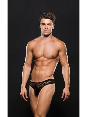 Envy Modern Fishnet Thong Black L/XL