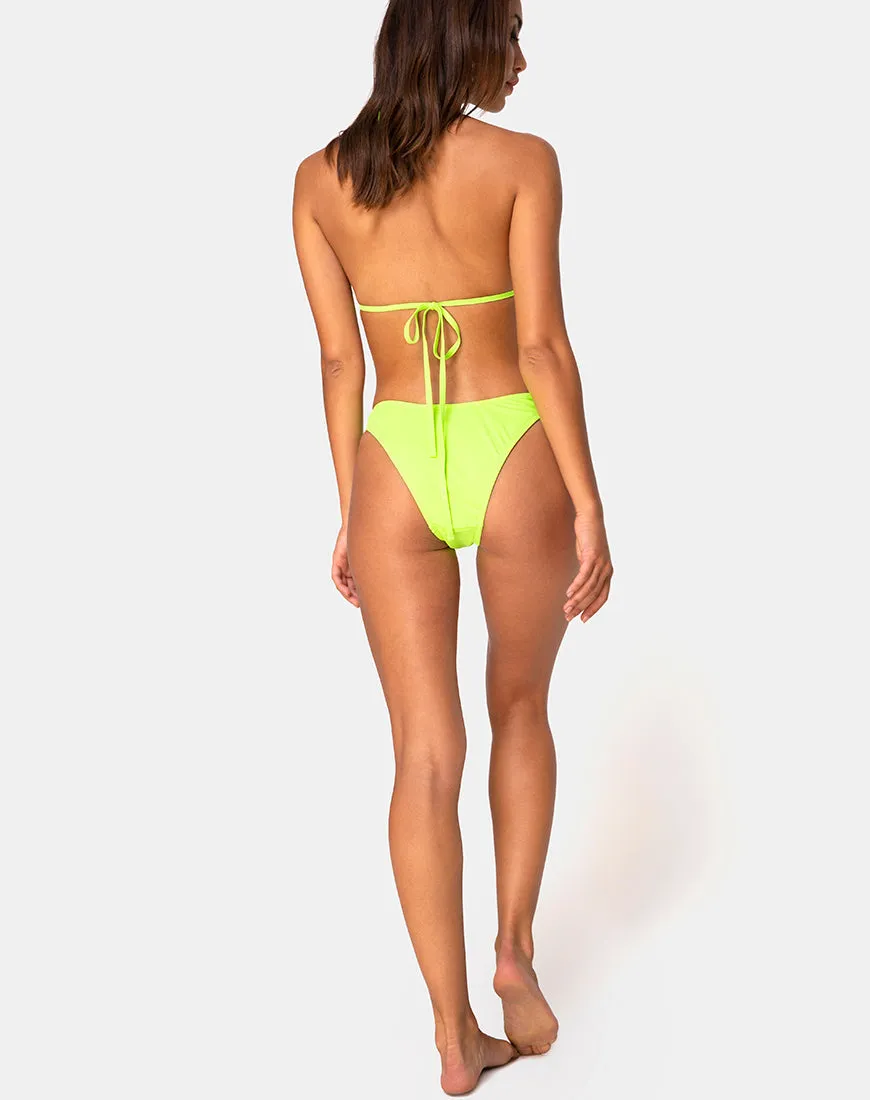 Farida Bikini Bottom in Neon Lime