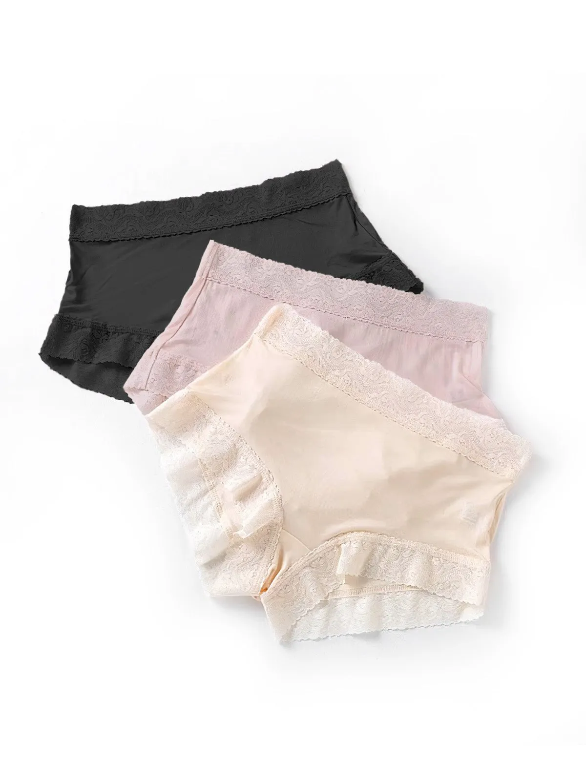 FEELITS Royal Mulberry Silk. Extreme Comfort Mid-Waist Knitted Hipster silk panties For Women