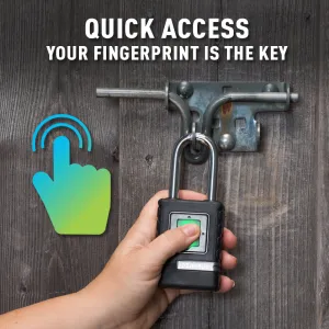 Fingerprint Lock - Heavy Duty Outdoor Biometric Padlock