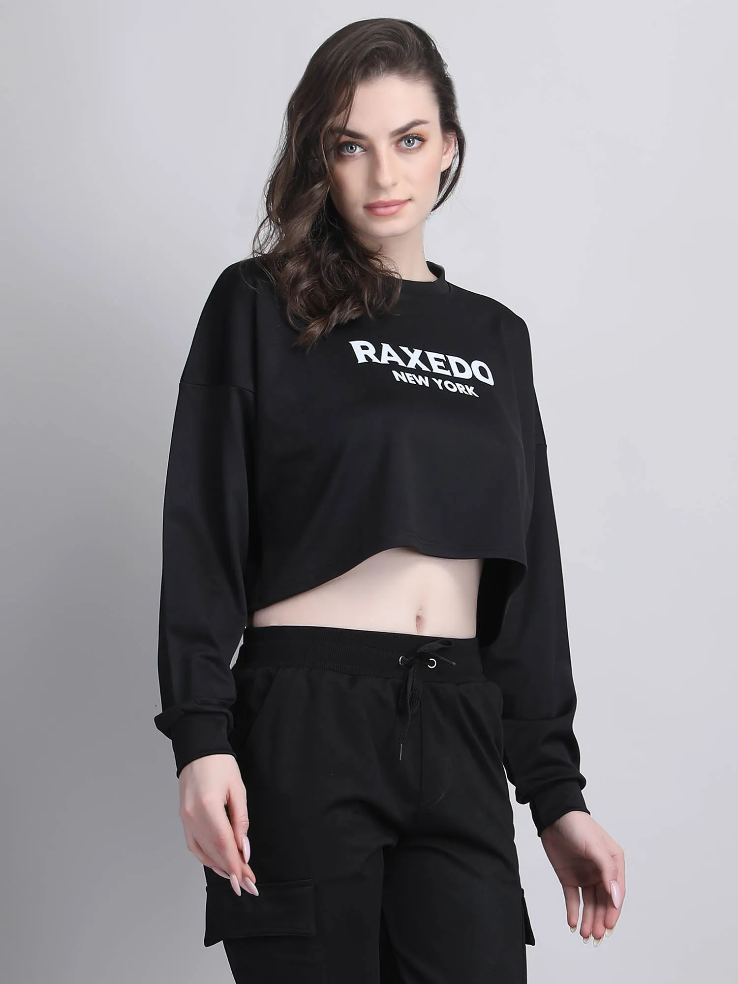 full sleeve crop top - oversized crop top