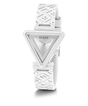 GUESS Ladies White Analog Watch