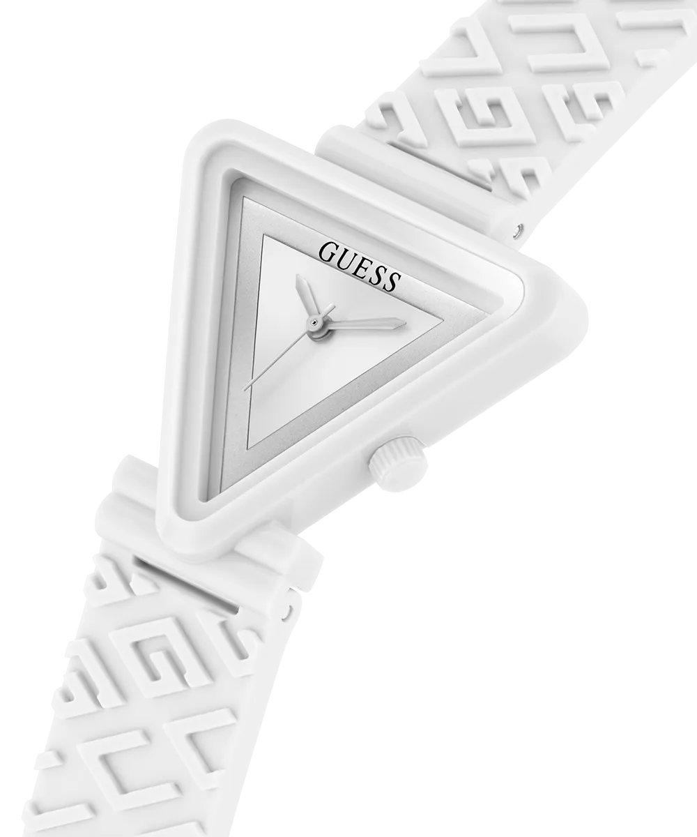 GUESS Ladies White Analog Watch