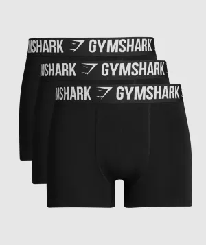 Gymshark Boxer Brief 3PK - Black