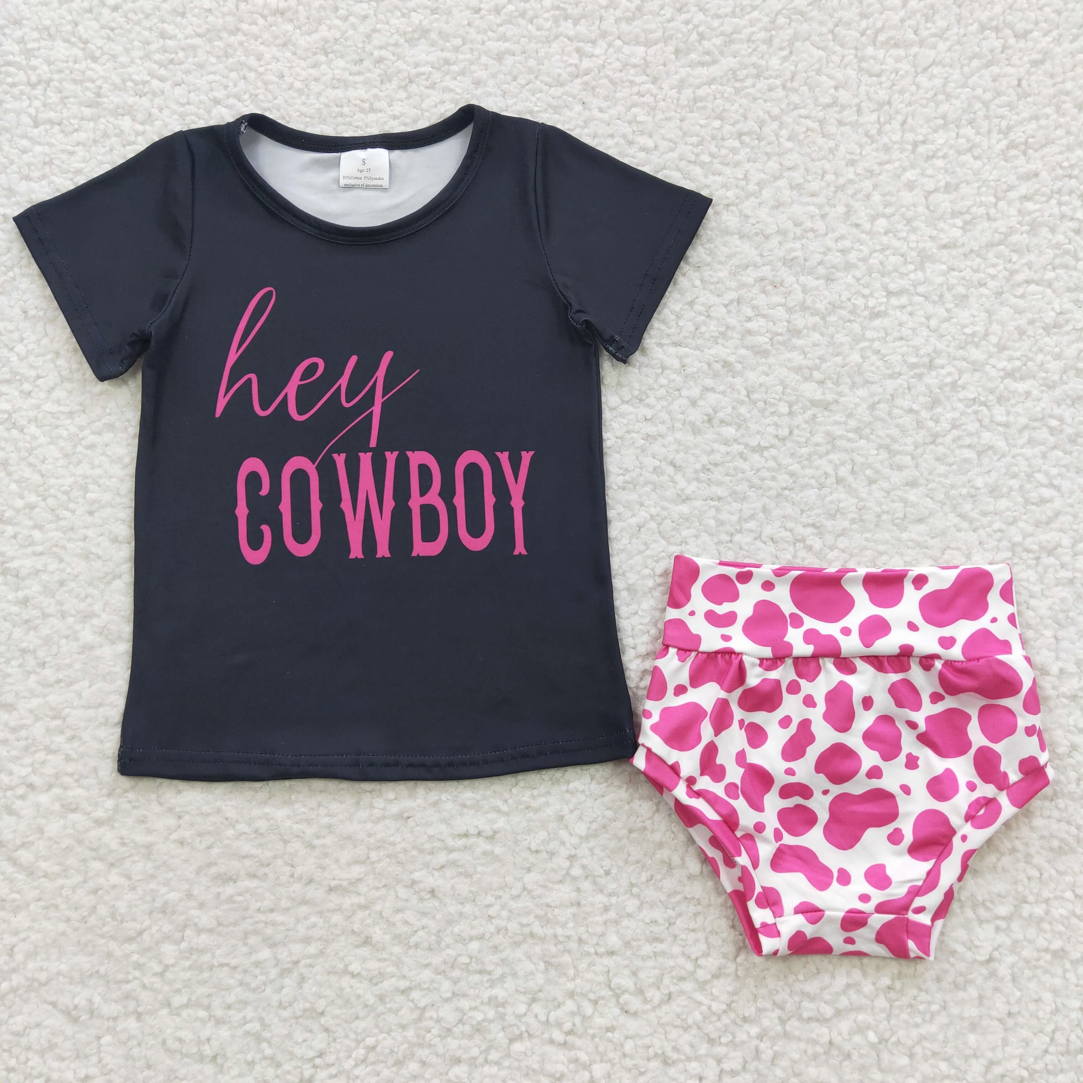 Hey cowboy rosy leopard bummies sets GBO0132