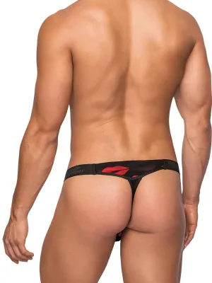 Kiss Me Micro Thong V Sheer Lips  S/M  L/XL