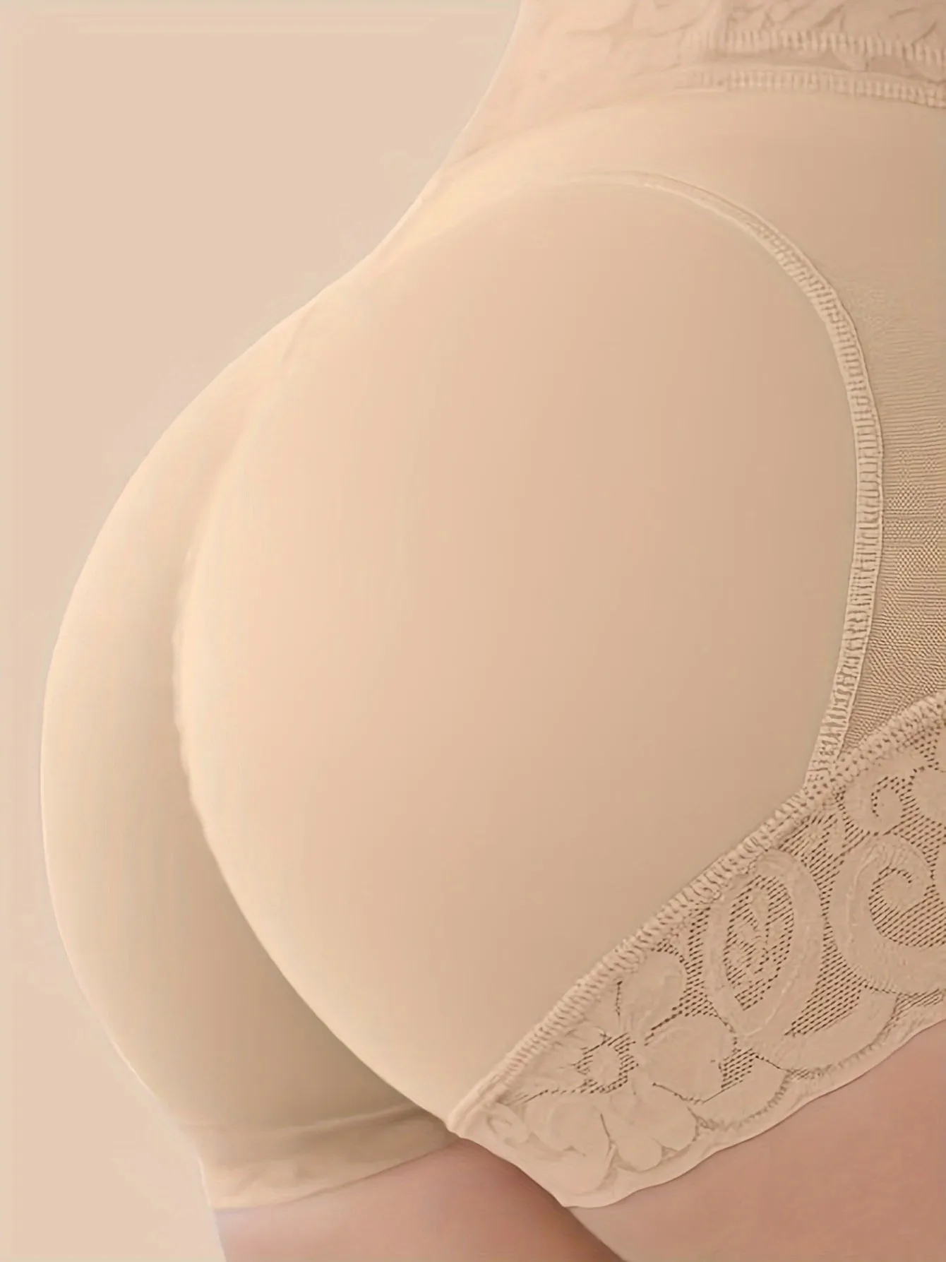 Lace Trim Sculpting Panties, Comfy & Breathable Butt Lifting Panties, Women's Lingerie & Underwear