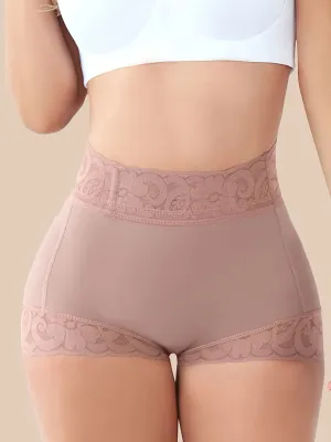 Lace Trim Sculpting Panties, Comfy & Breathable Butt Lifting Panties, Women's Lingerie & Underwear