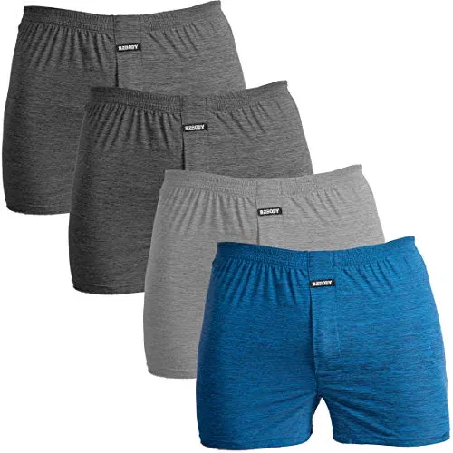 Loose Fit Boxers for Men-4 Pack S to Big and Tall Cool Touch Boxer Underwear