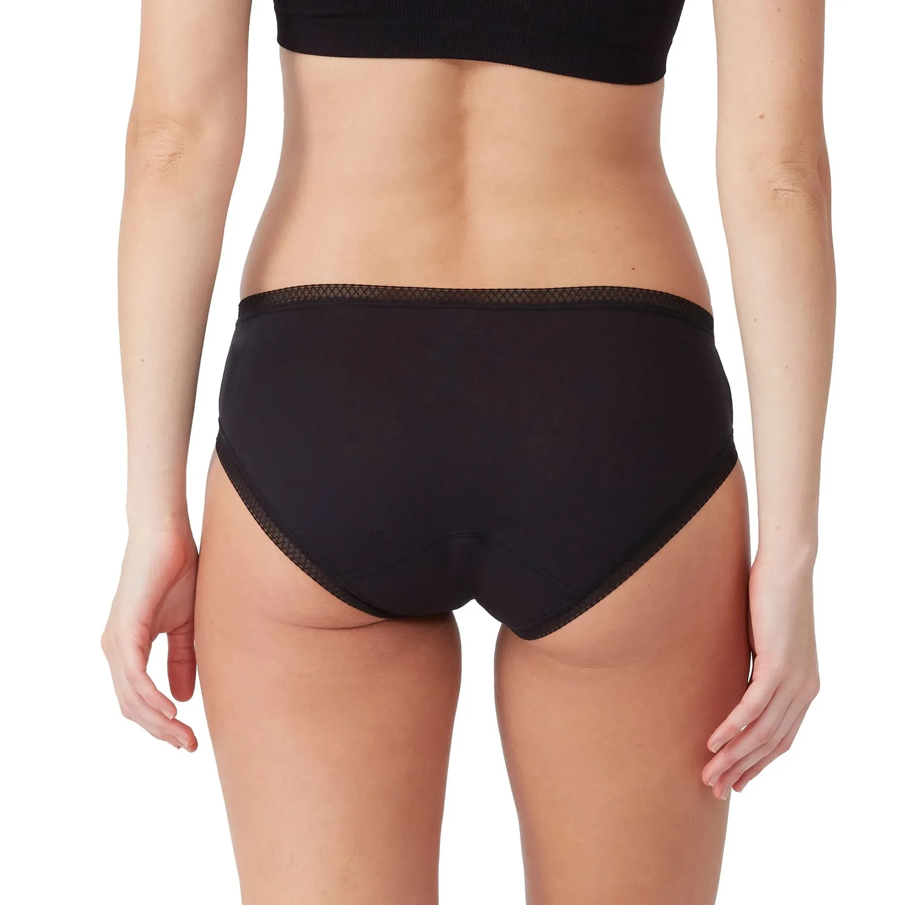 Love Luna Period Cotton Briefs in Black