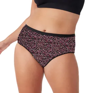 Love Luna Period Cotton Full Briefs and Bikini Brief in Leopard Mocha