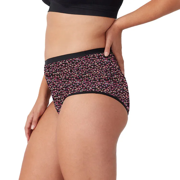 Love Luna Period Cotton Full Briefs and Bikini Brief in Leopard Mocha