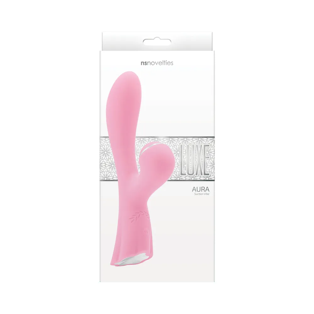 Luxe Aura Rechargeable Suction Vibe Pink