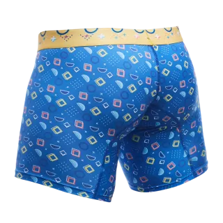 Male Basics Hipster Mid Thigh Boxer Brief Spectrum Blue