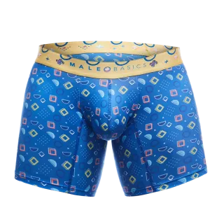 Male Basics Hipster Mid Thigh Boxer Brief Spectrum Blue