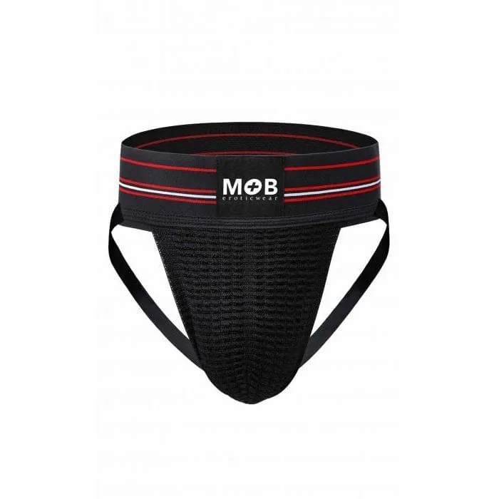 Male Basics Mob Classic Wide 3 Inch Waistband Jockstrap Black